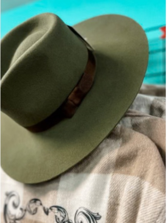 TWISTER Ladies Olive Fedora Hat SKU: T78100248. Olive Green w/ Brown Band NWT main image 5